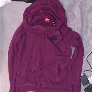 Nike Maroon puff neck sweatshirt